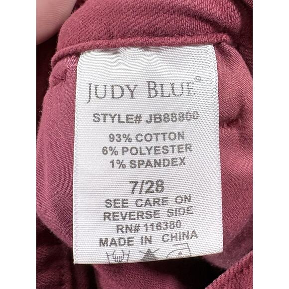 Judy Blue High Rise Jeans-color Cabernet Size 7/28 Style J888809 Great Condition - Picture 8 of 8